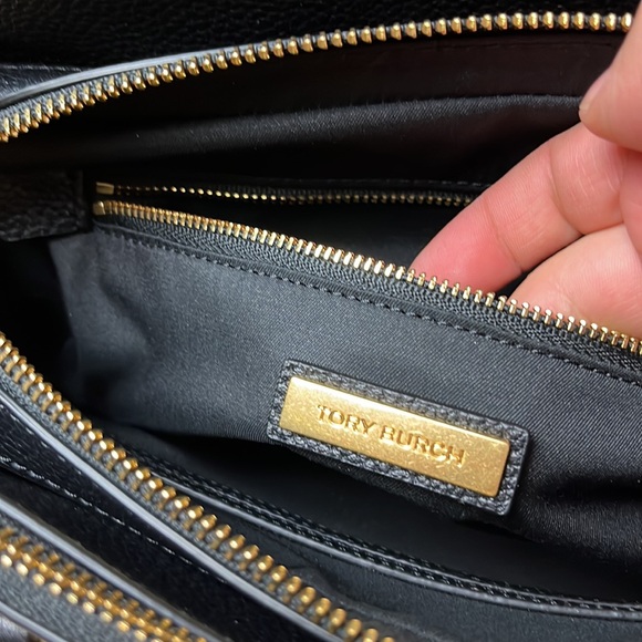 Tory Burch Georgia Double Zip Satchel Black - Picture 9 of 9